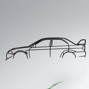 Evo VI Silhouette Metal Wall Art: Garage Decor