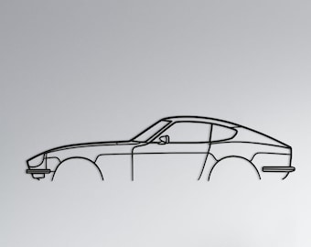 Datsun 280ZX Wood Wall Sign | 79-82 Nissan S130 Line Drawing for