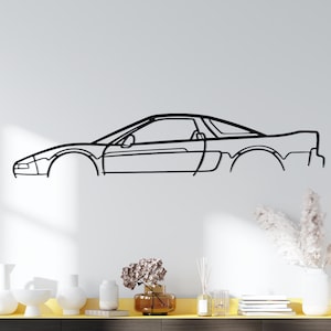 Nsx Metal Wall Art: Custom Car Silhouette Garage Decor