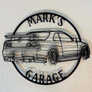 Custom Iconic Car Metal Wall Art , Metal Garage Sign , Garage Gift , Garage Decor , Office Car Decor , Car Theme Christmas Gift