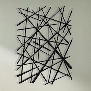 Modern Metal Line Wall Art: Geometric Abstract Decor