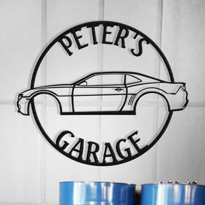 Custom Camaro Silhouette Metal Wall Art , Metal Garage Sign , Garage Gift , Garage Decor , Office Car Decor , Camaro Christmas Gift