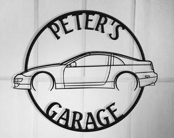 Custom 300zx Metal Wall Art: Personalized Garage Sign - Etsy