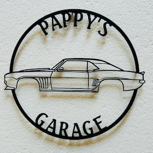Custom Muscle Car Metal Wall Art , Metal Garage Sign , Garage Gift , Garage Decor , Office Car Decor , Car Christmas Gift