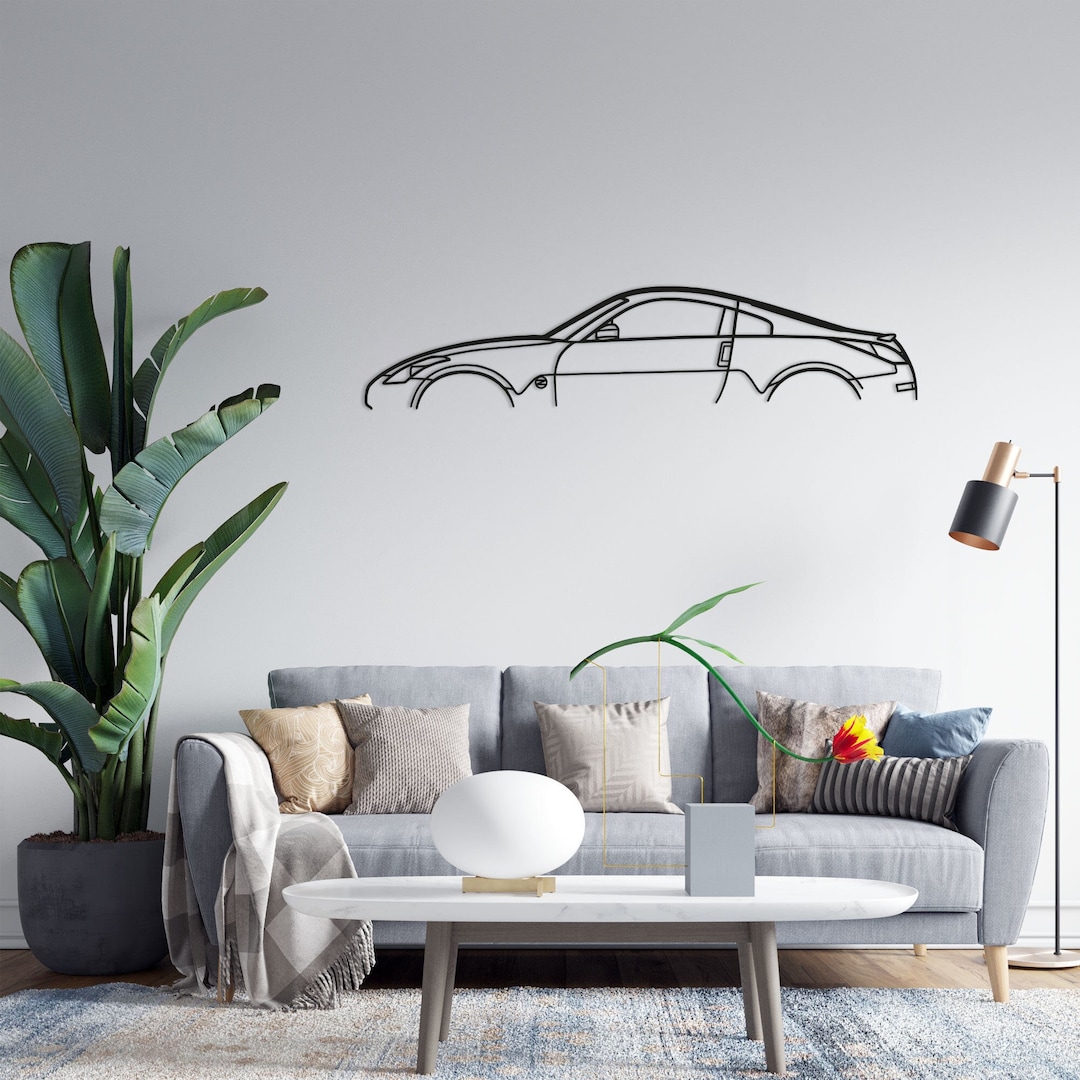 350Z Silhouette Metal Wall Art , 350Z Metal Wall Art, Car Silhouette