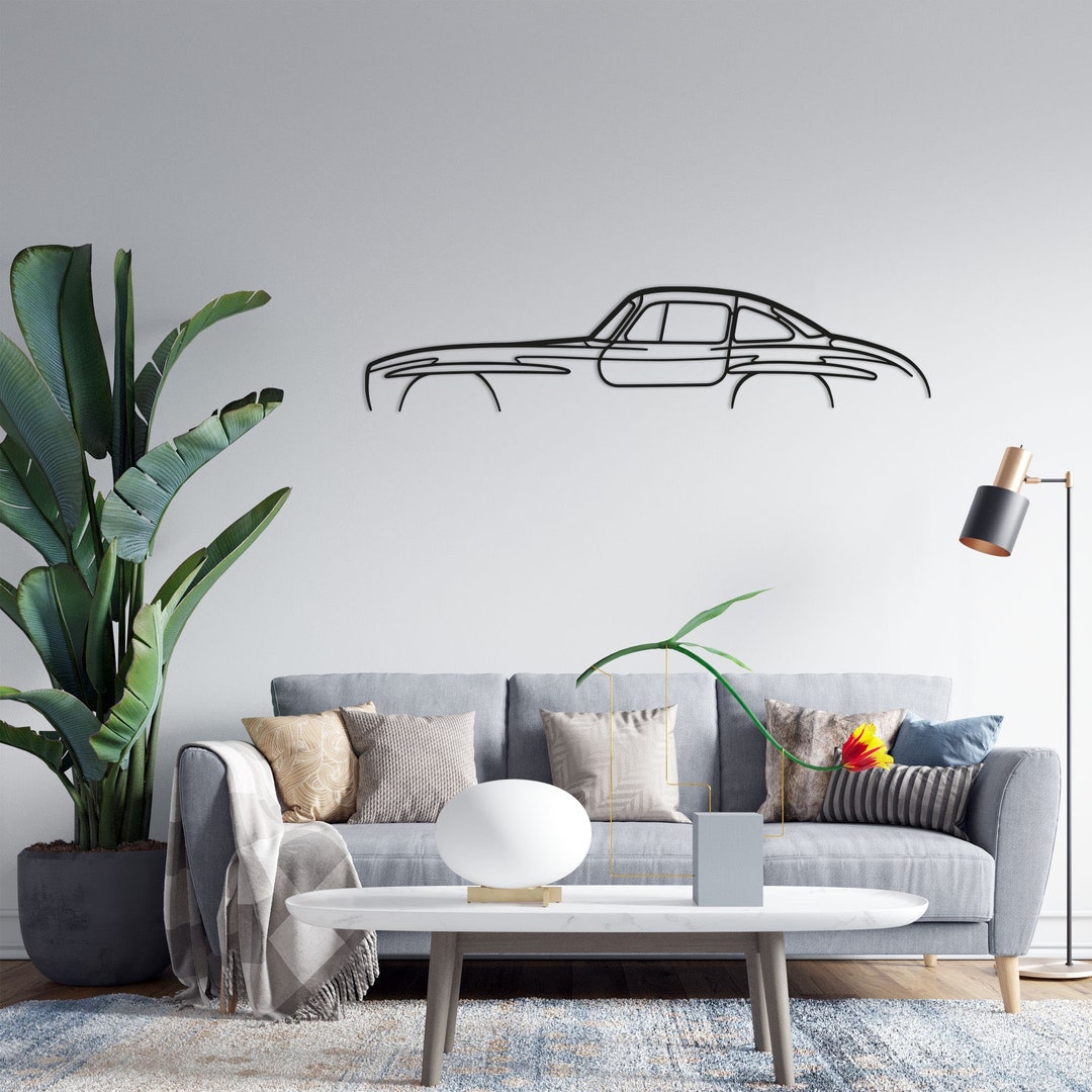 Mercedes 300SL Silhouette Metal Wall Art Mercedes 300SL Etsy