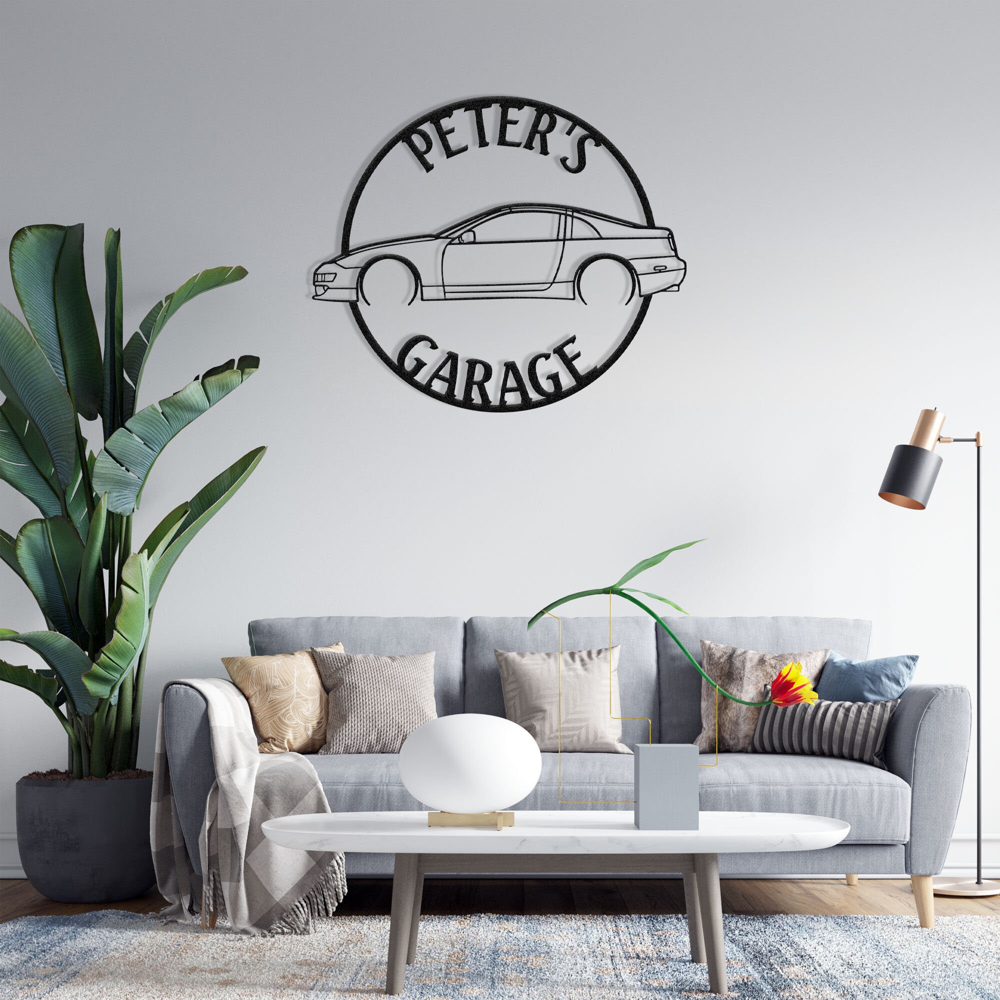 ★ Garage Art Amazon.com : Metal Car Wall Art, Car Silhouette, Automotive Wall