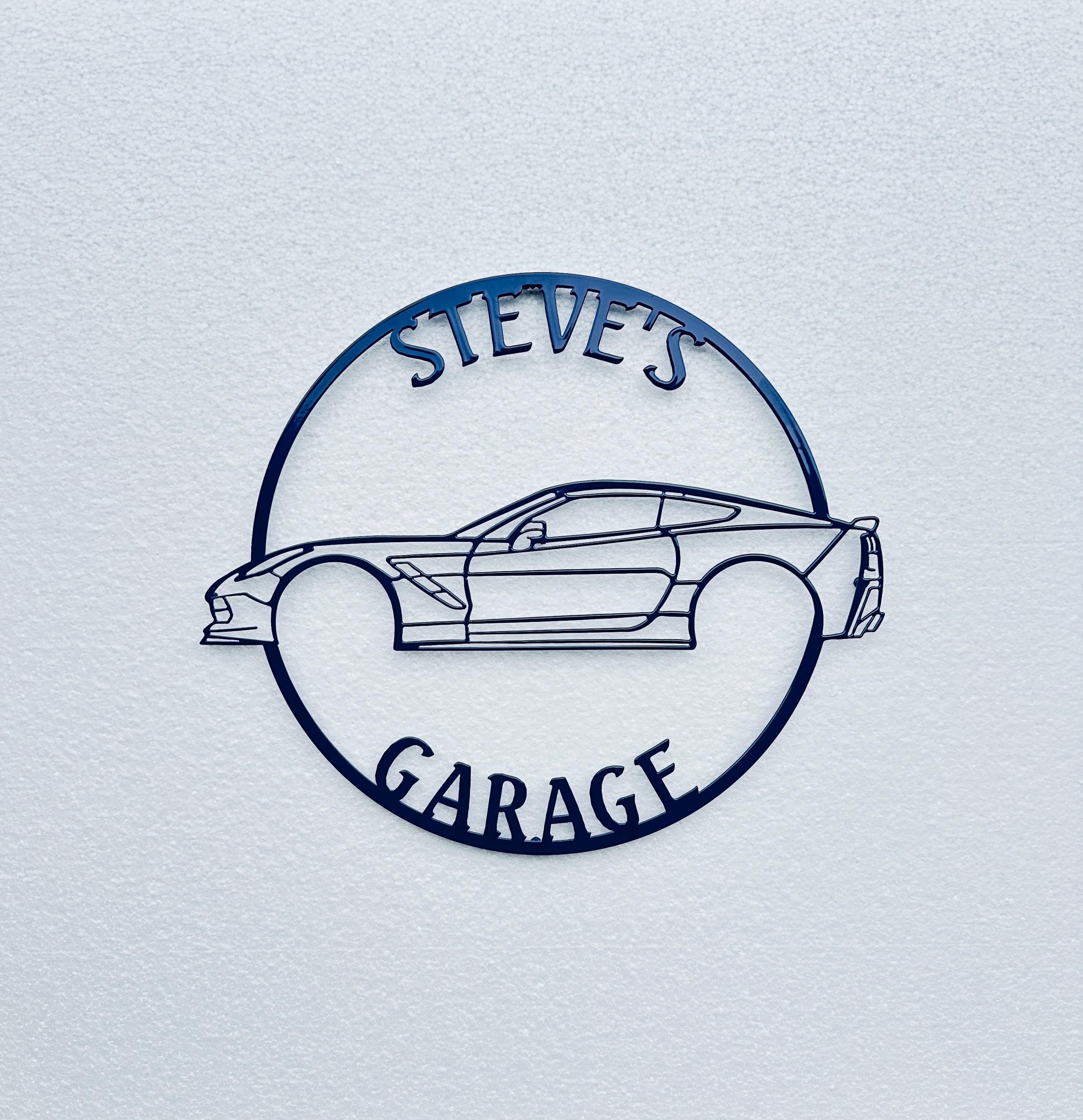 C7 Corvette Crossed Flag Wall Emblem Large Metal Art 2014 And Newer Full 24" By 15" In Size Cross Flag - Foto 7