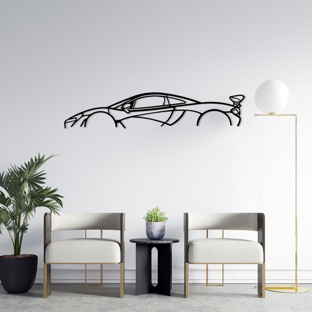 P1 Silhouette Metal Wall Art , P1 Garage Wall Sign , Custom Car Wall