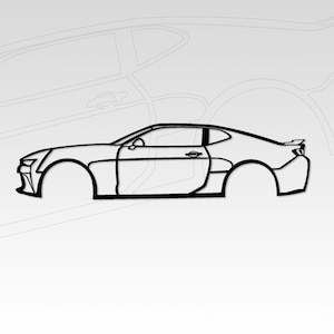Camaro 2017 Silhouette Metal Wall Art , Camaro 2017 Metal Wall Art, Car Silhouette Wall Decor , Garage Wall Sign , Custom Car Art