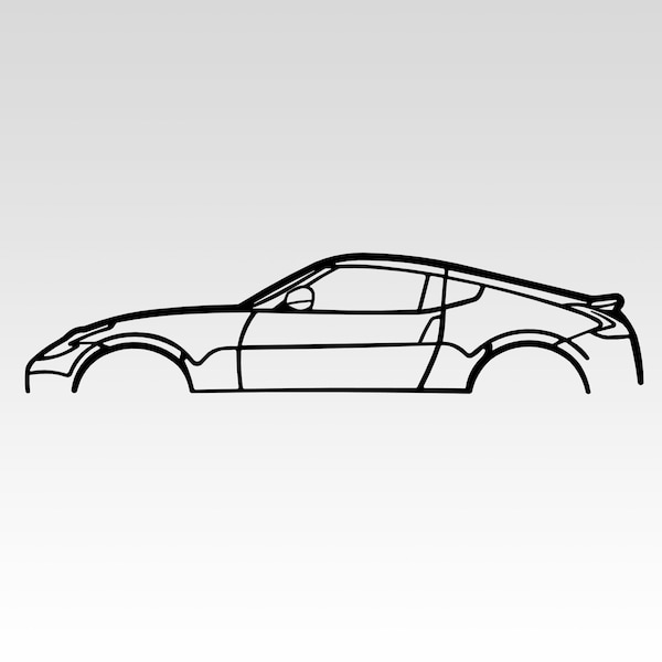Drift Car Metal Wall Art: Sports Car Silhouette, Garage Decor