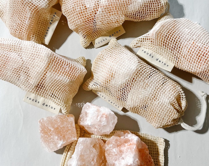 Pink Himalayan Salt Bath Rocks: Hypoallergenic Mineral Soak, 4-mini rocks