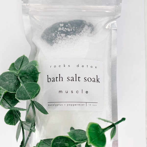 Muscle Bath Salt Soak bath Salts Stress relieving bath salts sore muscles bath salts tight muscle relief hot stone massage gift spa gift