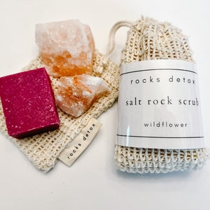 Wildflower Body Scrub - Salt Scrub Salt Rock Scrub All Natural Scrub Mothers Day Gift Spa skin scrub