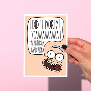 Biglietto di compleanno Rick, Pickle Rick Compleanno Rick, Biglietto di compleanno divertente, Biglietto di auguri divertente