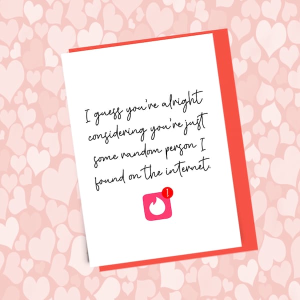 Tinder Card - Etsy