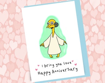 Mr Burns Simpsons Funny Anniversary card, funny greetings card, simpsons greetings cards