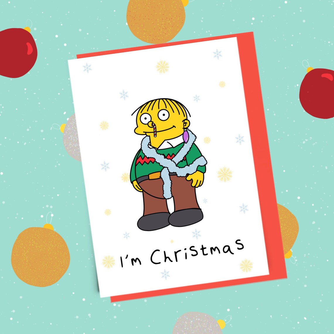 Ralph Christmas Card Funny Simpson Card Funny Simspon Etsy UK