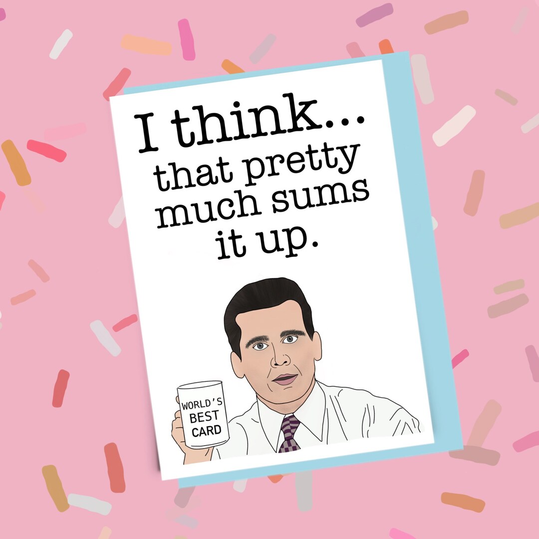 Michael Scott Office, Funny Greeting Card, Funny Birthday Card, Office ...