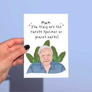 David Attenborough Mother’s Day card, cute nature Mother’s Day card, Mother’s Day card