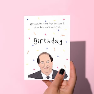 Kevin Malone Office, grappige verjaardagskaart, grappige wenskaart, Office Card