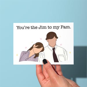 Jim and Pam Office, funny anniversary/valentines card, funny greetings card, Office Card