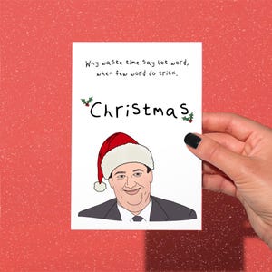 Kevin Malone Office Christmas card, Christmas card, funny office greeting card, funny office Xmas card