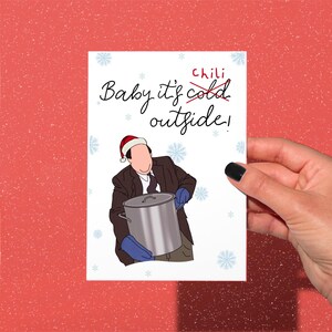 Kevin Malone chili Office Christmas card, Christmas card, funny office greeting card, funny office Xmas card