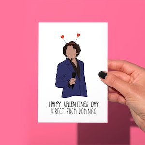 Domingo Valentine’s Day card, funny Domingo card, domingo inspired valentines card.