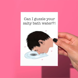Saltburn inspired bathtub scene valentines/anniversary card, funny card, funny Valentine’s Day card, saltburn inspired
