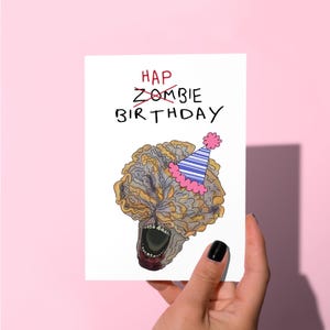 Tarjeta de cumpleaños feliz de Clicker Last of us, divertida tarjeta de cumpleaños de zombie, divertida tarjeta de felicitación, tarjeta de cumpleaños de Last of us