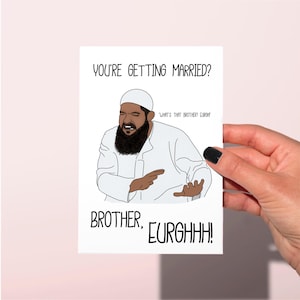 Tarjeta de boda de TikTok con un hermano eurgh, divertida tarjeta de boda de TikTok con un meme, divertida tarjeta de boda de TikTok con un hermano eww