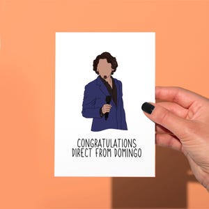 Domingo congratulations card, funny Domingo card, domingo inspired congratulations card.