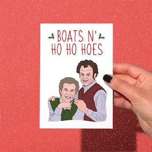 Stepbrothers funny Christmas cards, boats n Ho Ho hoes, funny dale Christmas card, funny Brennan Christmas card