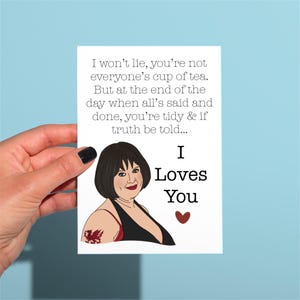 Nessa Gavin e Stacey giorno/biglietto di anniversario, "Ti amo" biglietto di Gavin e Stacey, biglietto di auguri divertente