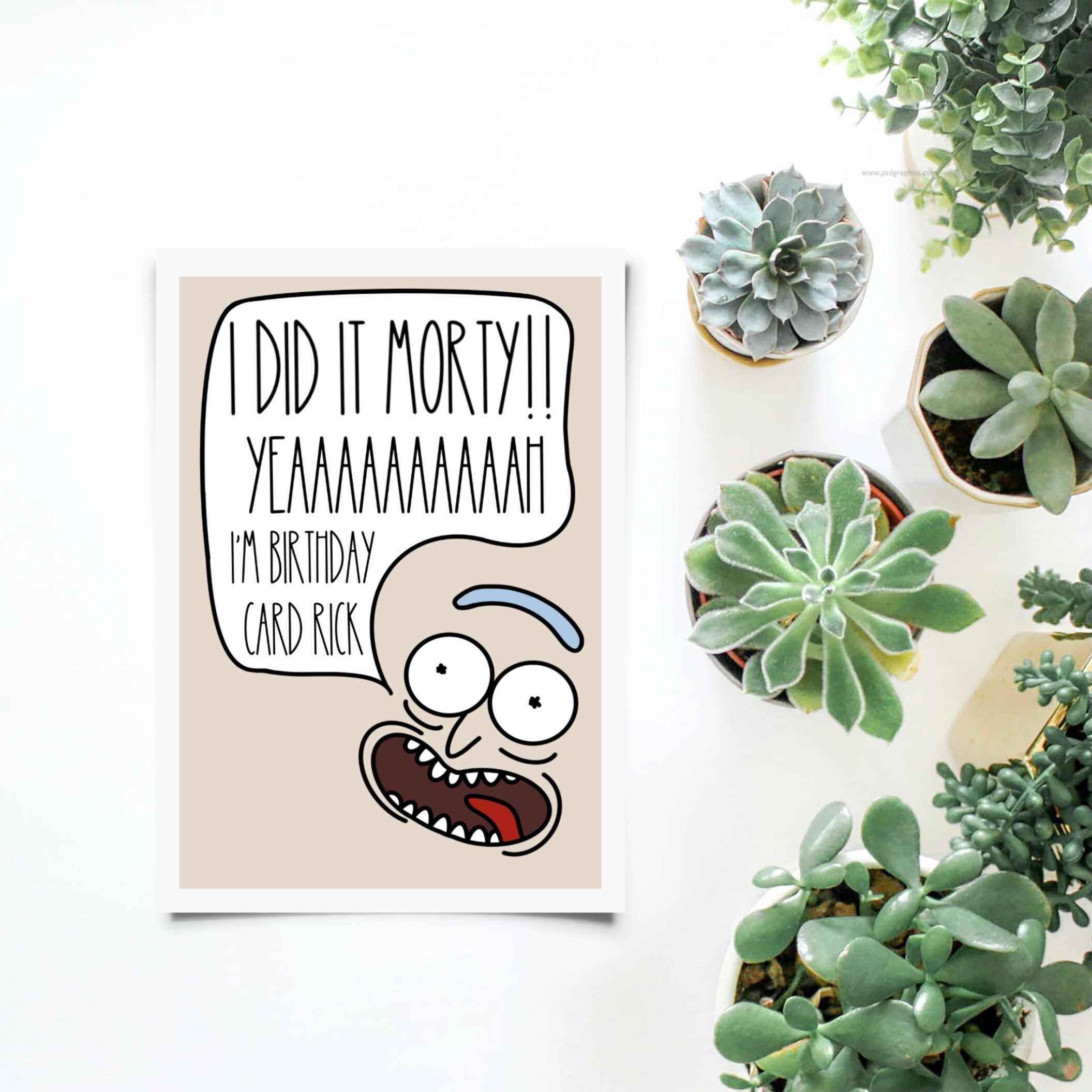 Rick Birthday Card Pickle Rick Birthday Rick Funny Birthday | Etsy