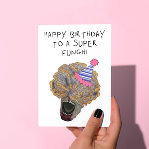 Funghi birthday Clicker Last of us, funny zombie birthday card, funny greetings card, Last of us birthday Card