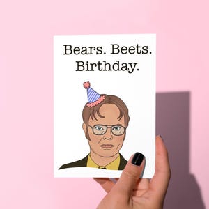 Dwight schrute Office, grappige verjaardagskaart, grappige wenskaart, Office Card