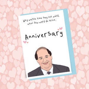 Kevin Malone Office, funny anniversary card, funny greetings card, Office Card
