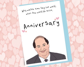 Bureau Kevin Malone, carte d'anniversaire amusante, carte de voeux amusante, carte de bureau