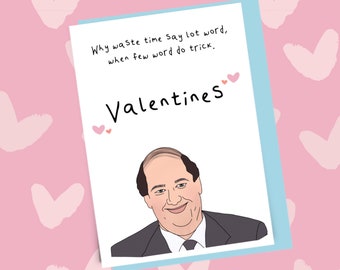 Bureau Kevin Malone, carte de Saint-Valentin amusante, carte de voeux amusante, carte de bureau