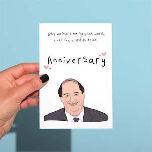 Kevin Malone Office, funny anniversary card, funny greetings card, Office Card