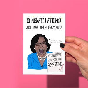 You have been promoted meme tiktok Valentine’s Day card, funny girlfriend boyfriend meme TikTok mainlymannie card, funny viral Card