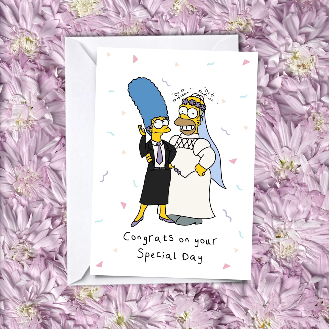 Homer Bride Wedding Card Simpsons Wedding Congratulations Etsy