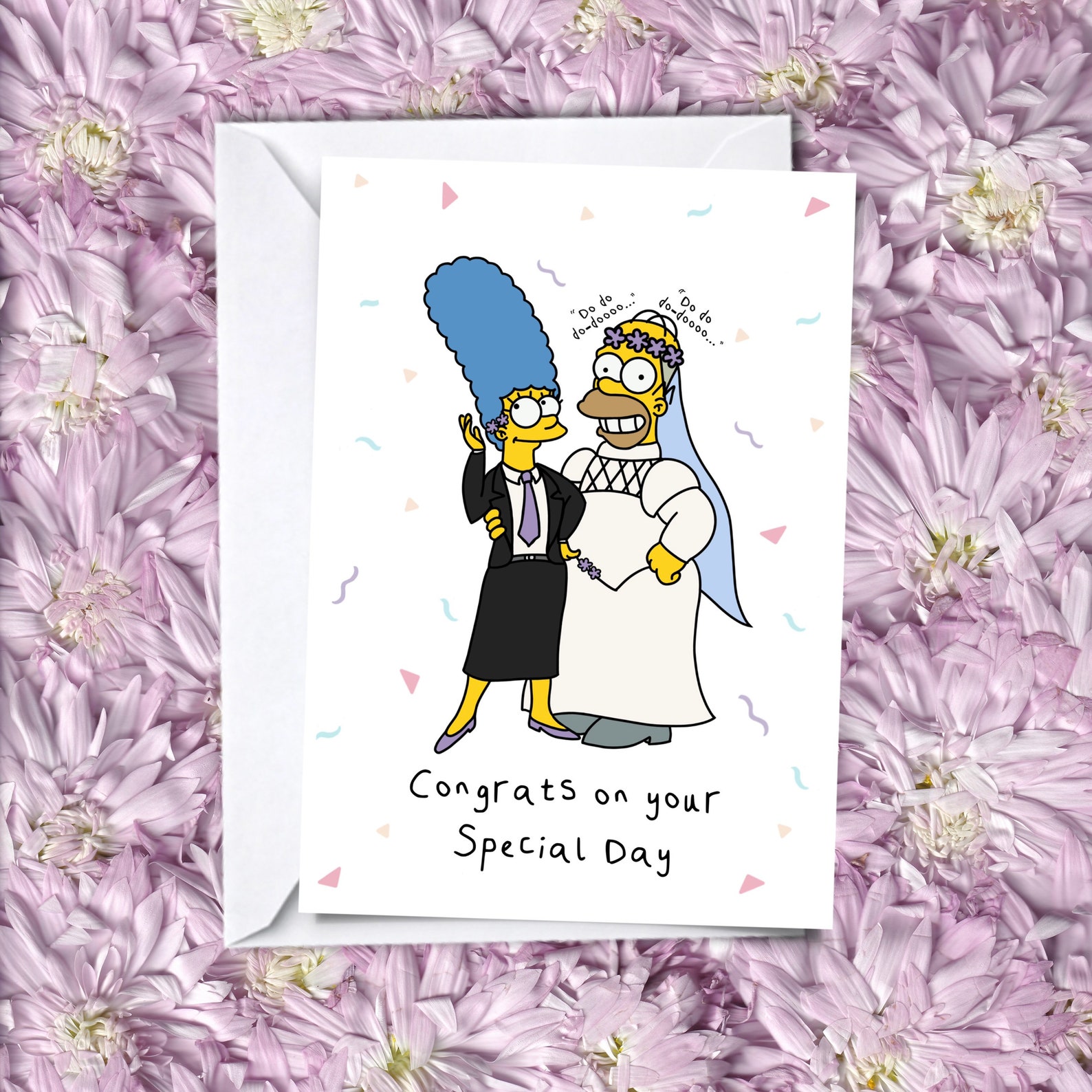 Homer Bride Wedding Card Simpsons Wedding Congratulations Etsy