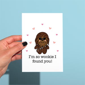 Star Warz Day/Anniversary-kaart, grappige Wookie-kaart, I'm so Wookie, grappige jubileumwenskaart