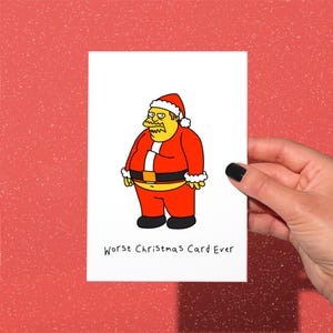 Comic Book Guy Christmas card, funny simpson card, funny simspon christmas card, worst christmas ever