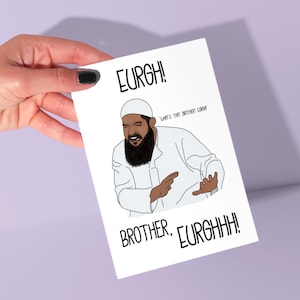 Tarjeta de TikTok con el hermano Eurgh, divertida tarjeta de TikTok con meme, divertida tarjeta viral con meme de hermano Eww