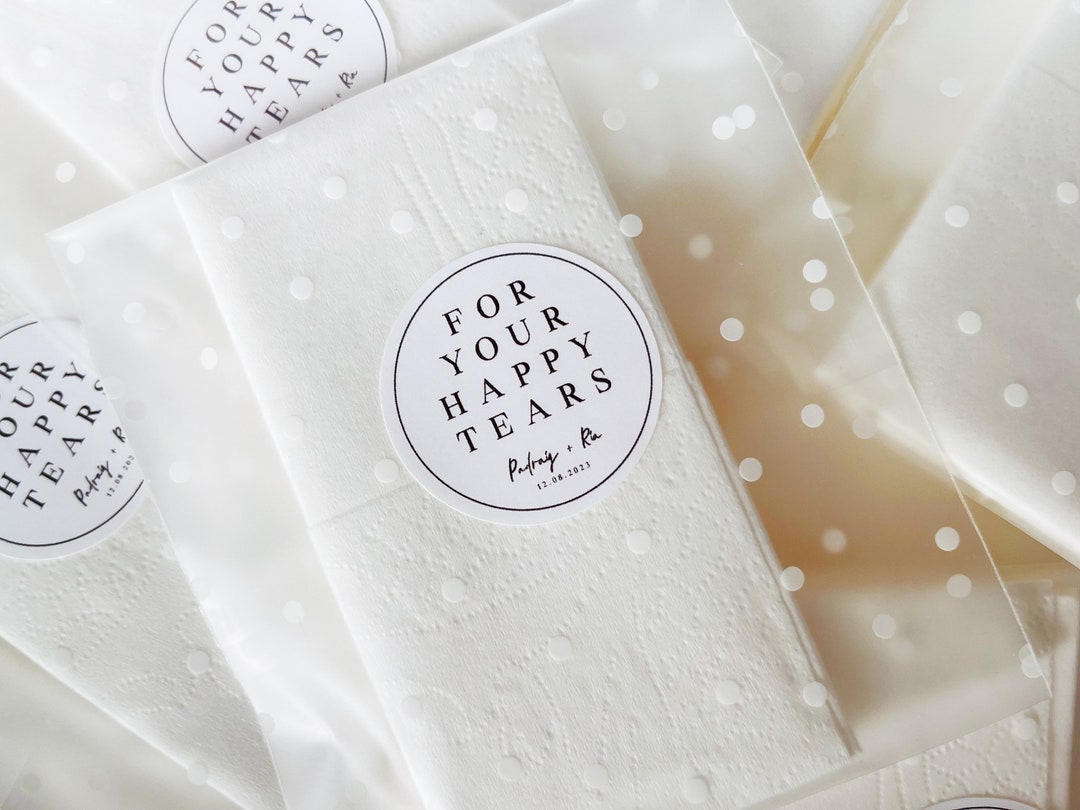 For Your Happy Tears Tissue Packs, Cute Tissue Packs, Wedding Favours ...