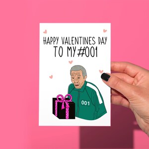 Funny Squid game Valentine’s Day card, to my number one funny card, funny Valentine’s Day card, squidd games